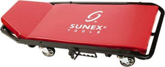 Sunex Tools - 300 Lb Capacity, 4 Wheel Creeper (with Adjustable Headrest) - Metal, 45-1/2" Long x 2-1/2" Overall Height x 19" Wide - Apex Tool & Supply