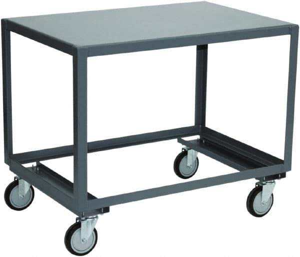 Jamco - Open Angle Frame Bottom Mobile Table - Steel, Gray, 60" Long x 36" Deep x 30" High - Apex Tool & Supply