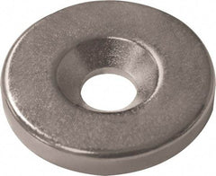 Mag-Mate - 3/4" Long x 3/4" Diam x 1/8" High, 1 Mounting Hole, 12 Poles, Ring Neodymium Rare Earth Holding Magnet - 8 Lb Average & 16 Lb Max Pull Force, M6 Mounting Hole, Countersunk Hole Style, 180°F Max Operating Temp - Apex Tool & Supply