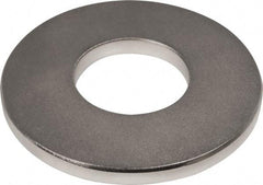 Mag-Mate - 2" Long x 2" Diam x 3/16" High, 1 Mounting Hole, 76 Poles, Ring Neodymium Rare Earth Holding Magnet - 60 Lb Average & 119 Lb Max Pull Force, 7/8 Mounting Hole, Through Hole Style, 180°F Max Operating Temp - Apex Tool & Supply