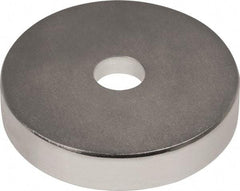 Mag-Mate - 1" Long x 1" Diam x 1/8" High, 1 Mounting Hole, 20 Poles, Ring Neodymium Rare Earth Holding Magnet - 16.6 Lb Average & 33.2 Lb Max Pull Force, 0.19 Mounting Hole, Through Hole Style, 180°F Max Operating Temp - Apex Tool & Supply