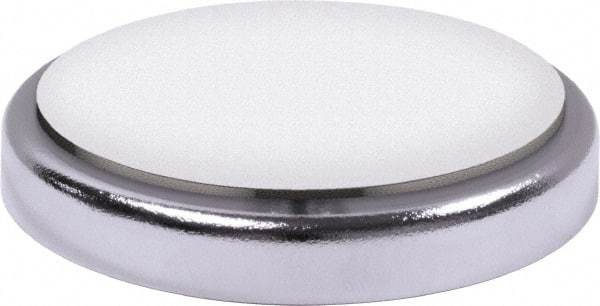 Mag-Mate - 22 Lb Max Pull Force, 9/32" Overall Height, 1-13/32" Diam, Ceramic Cup Magnet - Magnetic Style, Chrome Plated - Apex Tool & Supply