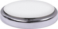 Mag-Mate - 22 Lb Max Pull Force, 9/32" Overall Height, 1-13/32" Diam, Ceramic Cup Magnet - Magnetic Style, Chrome Plated - Apex Tool & Supply
