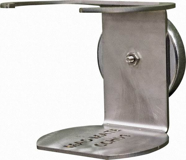 Mag-Mate - 82 Lb Max Pull Force, 3/8" Overall Height, 2-5/8" Diam, Ceramic Cup Magnet - Magnetic Style, 3-1/4" Clamp Opening, Chrome Plated - Apex Tool & Supply