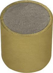 Mag-Mate - 1/2" Diam x 1/2" High, 0.23 Lb Average & 0.45 Lb Max Pull Force, Brass Alnico Shielded Magnet - 800°F Max Operating Temp, 0.032" Wall Thickness, Grade 5 Alnico - Apex Tool & Supply