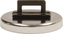 Mag-Mate - 1.24" Diam, 0.275" Cup Height, 0.44" Overall Height, 15 Lb Average Pull Force, 7 Lb Max Pull Force, Neodymium Rare Earth Cup Magnet - Magnetic Style, Bright Plated - Apex Tool & Supply