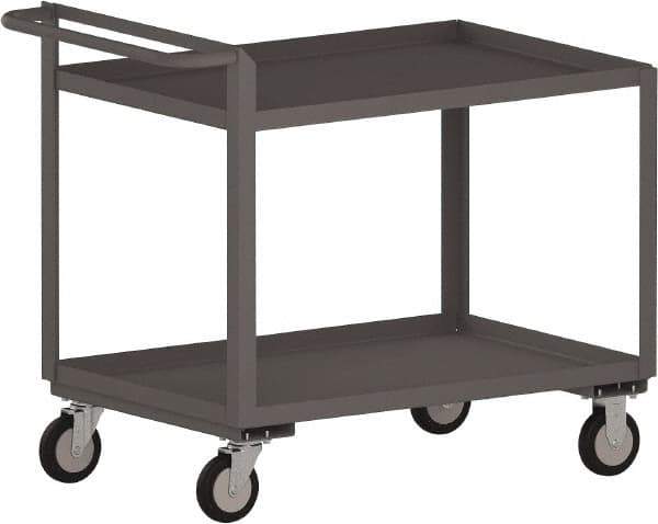 Jamco - 1,200 Lb Capacity, 30" Wide x 48" Long x 30" High Standard Utility Cart - 2 Shelf, Steel - Apex Tool & Supply