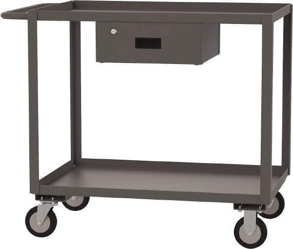 Jamco - 1,200 Lb Capacity, 30" Wide x 24" Long x 39" High Service Cart - 2 Shelf, Steel - Apex Tool & Supply