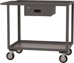 Jamco - 1,200 Lb Capacity, 30" Wide x 24" Long x 39" High Service Cart - 2 Shelf, Steel - Apex Tool & Supply
