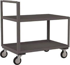 Jamco - 1,200 Lb Capacity, 30" Wide x 48" Long x 27" High Standard Utility Cart - 2 Shelf, Steel - Apex Tool & Supply