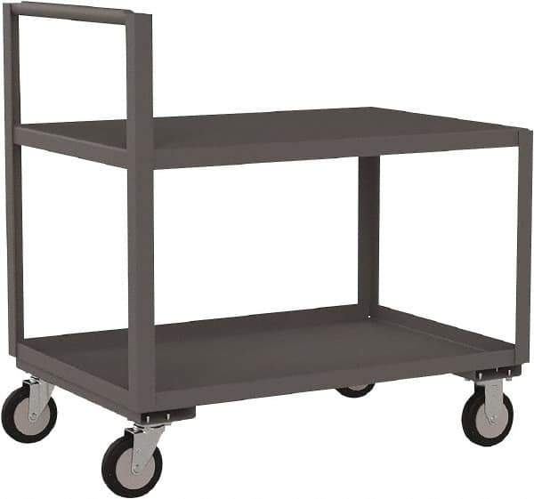 Jamco - 1,200 Lb Capacity, 24" Wide x 30" Long x 27" High Standard Utility Cart - 2 Shelf, Steel - Apex Tool & Supply