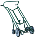 4-Wheel Drum Truck - 1000 lb Cacity - 10" Poly wheels forward - 6' Poly wheels back - Easy Handle -- 59 H x 24 W - Apex Tool & Supply