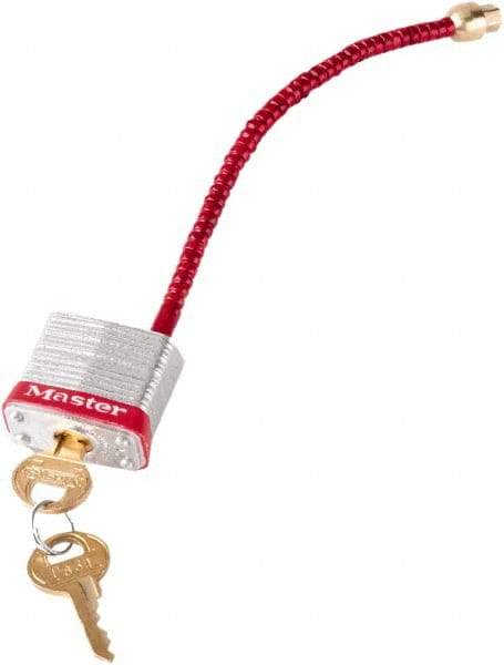 NMC - Polymer/Steel Circuit Breaker Lockout Set - 1/4 Max Cord Diam, 2.4" Lockout Length, 1.3" Lockout Width, 1 Padlock - Apex Tool & Supply