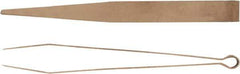 Ampco - 4-1/4" OAL All Purpose Fine Point Tweezers - Straight Round - Apex Tool & Supply