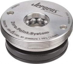 Jergens - ZPS Hydraulic CNC Quick Change Clamping Module - 1 Module Center, M15 Top Mount, 13 kN Retention Force, 50 bar (725 Lb/Sq In) Unlocking Pressure, 0.005mm Repeatability - Apex Tool & Supply