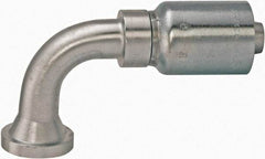 Parker - 2 Thread Steel Hydraulic Hose SAE Code 61 Flange Head & 90° Elbow Medium Drop - 5,000 psi, -32 Hose Size, 2" Hose Diam, Series 77 - Apex Tool & Supply