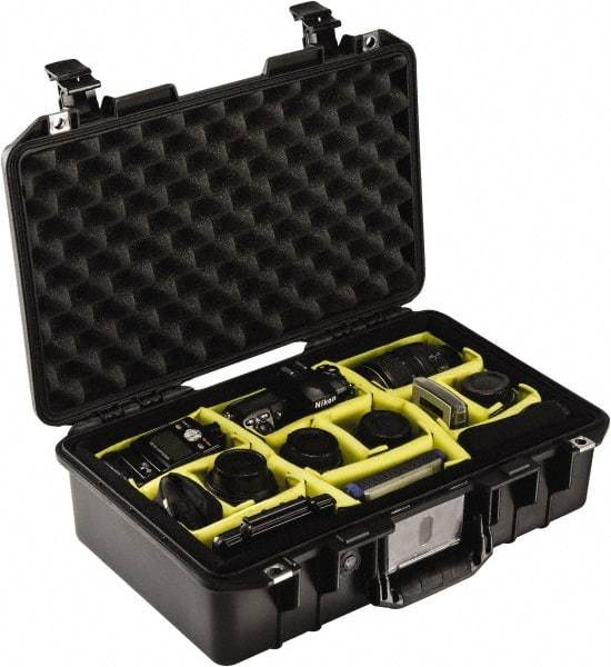 Pelican Products, Inc. - 12-31/32" Wide x 6-57/64" High, Aircase w/Divider - Black - Apex Tool & Supply