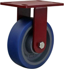 Hamilton - 6" Diam x 2" Wide x 7-1/2" OAH Top Plate Mount Rigid Caster - Polyurethane, 960 Lb Capacity, Sealed Precision Ball Bearing, 4 x 4-1/2" Plate - Apex Tool & Supply