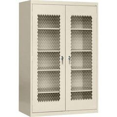 Sandusky Lee - 5 Shelf Visible Storage Cabinet - Steel, 36" Wide x 24" Deep x 72" High, Putty - Apex Tool & Supply