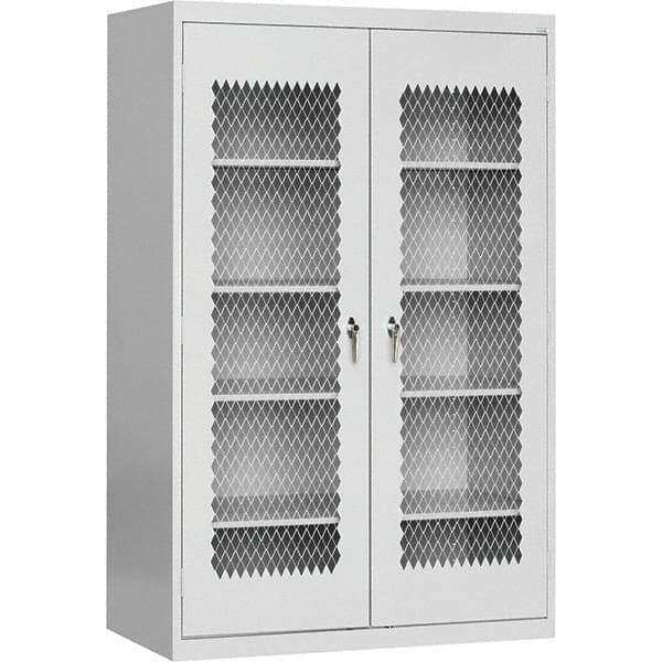 Sandusky Lee - 5 Shelf Visible Storage Cabinet - Steel, 36" Wide x 24" Deep x 72" High, Dove Gray - Apex Tool & Supply