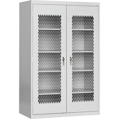 Sandusky Lee - 5 Shelf Visible Storage Cabinet - Steel, 36" Wide x 24" Deep x 72" High, Dove Gray - Apex Tool & Supply