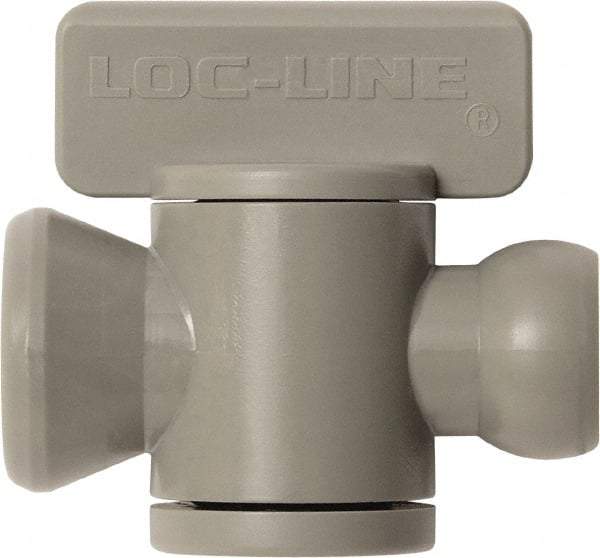 Loc-Line - 10 Piece, 1/4" ID Coolant Hose In-Line Check Valve - Female to Ball Connection, Acetal Copolymer Body, Unthreaded, Use with Loc-Line Modular Hose Systems - Apex Tool & Supply