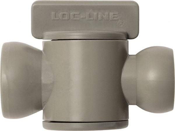 Loc-Line - 10 Piece, 1/2" ID Coolant Hose In-Line Check Valve - Female to Ball Connection, Acetal Copolymer Body, Unthreaded, Use with Loc-Line Modular Hose Systems - Apex Tool & Supply