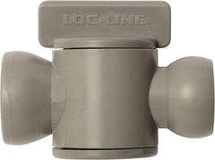 Loc-Line - 10 Piece, 1/2" ID Coolant Hose In-Line Check Valve - Female to Ball Connection, Acetal Copolymer Body, Unthreaded, Use with Loc-Line Modular Hose Systems - Apex Tool & Supply