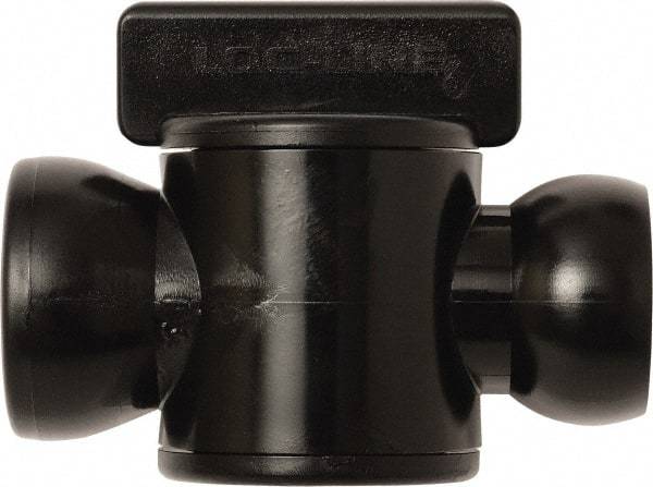 Loc-Line - 10 Piece, 1/2" ID Coolant Hose In-Line Check Valve - Female to Ball Connection, Acetal Copolymer Body, Unthreaded, Use with Loc-Line Modular Hose Systems - Apex Tool & Supply