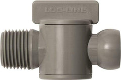 Loc-Line - 10 Piece, 1/2" ID Coolant Hose Male NPT Valve - Male to Female Connection, Acetal Copolymer Body, NPT, Use with Loc-Line Modular Hose Systems - Apex Tool & Supply