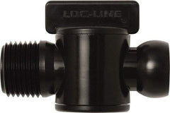 Loc-Line - 10 Piece, 1/2" ID Coolant Hose Male NPT Valve - Male to Female Connection, Acetal Copolymer Body, NPT, Use with Loc-Line Modular Hose Systems - Apex Tool & Supply