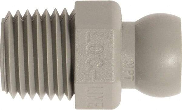 Loc-Line - 50 Piece, 1/4" Hose ID, Male to Female Coolant Hose Connector - 1/4" NPT, For Loc-Line Modular Hose Systems - Apex Tool & Supply