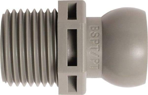 Loc-Line - 50 Piece, 1/2" Hose ID, Male to Female Coolant Hose Connector - 1/2" BSPT, For Loc-Line Modular Hose Systems - Apex Tool & Supply