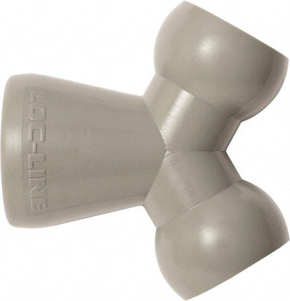 Loc-Line - 1/2" Hose Inside Diam, Coolant Hose Y-Fitting - For Use with Loc-Line Modular Hose System, 20 Pieces - Apex Tool & Supply