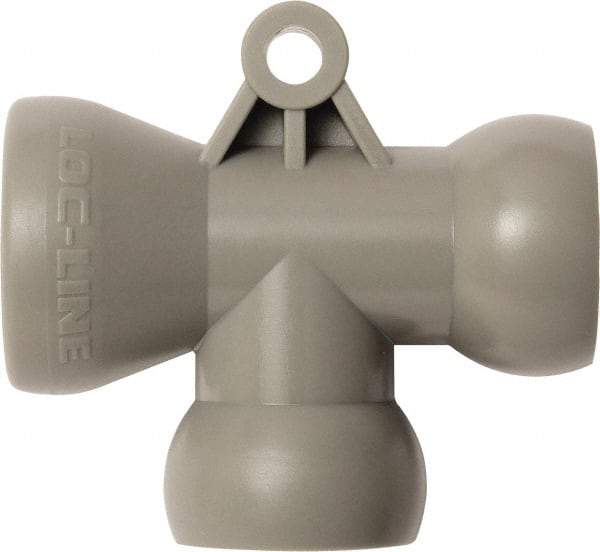 Loc-Line - 1/2" Hose Inside Diam, Coolant Hose T-Fitting - For Use with Loc-Line Modular Hose System, 20 Pieces - Apex Tool & Supply