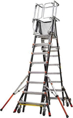 Little Giant Ladder - 8 Steps, 9' 9"' High, Type IAA Rating, Fiberglass Step Ladder - 375 Lb Load Capacity, 114" Base Width - Apex Tool & Supply