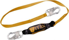 Miller - 6' Long, 310 Lb Capacity, 1 Leg Locking Snap Hook Harness Lanyard - 1-1/2" Diam, Polyester, Locking Snap Hook Anchorage Connection - Apex Tool & Supply