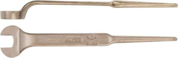 Ampco - 17mm Nonsparking Standard Spud Handle Open End Wrench - Single End, Plain Finish - Apex Tool & Supply