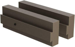 CarveSmart - 3/4" Wide x 2" High x 3/4" Thick, Flat/No Step Vise Jaw - Soft, Steel, Fixed Jaw, Compatible with 6" Vises - Apex Tool & Supply