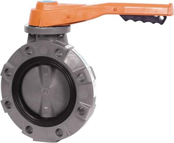 Hayward - 2" Pipe, Wafer Butterfly Valve - Lever Handle, ASTM D1784 Cell Class 12454 PVC Body, EPDM Seat, 150 WOG, PVC Disc, Stainless Steel Stem - Apex Tool & Supply