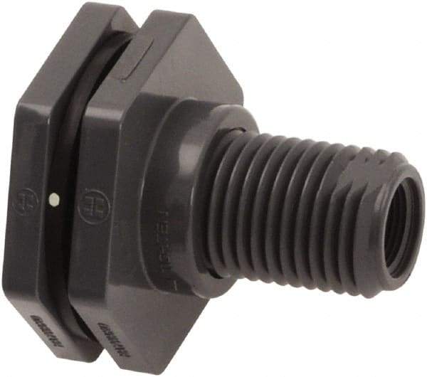 Hayward - 1" PVC Plastic Pipe Bulkhead Tank Adapter - Schedule 80, Thread x Thread End Connections - Apex Tool & Supply