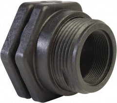 Hayward - 1-1/2" Polypropylene Plastic Pipe Bulkhead Tank Adapter - Schedule 80, Thread x Thread End Connections - Apex Tool & Supply