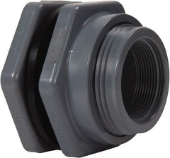 Hayward - 1-1/2" PVC Plastic Pipe Bulkhead Tank Adapter - Schedule 80, Socket x Thread End Connections - Apex Tool & Supply