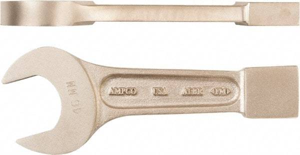 Ampco - 46mm Nonsparking Standard Striking Open End Wrench - Single End, Plain Finish - Apex Tool & Supply