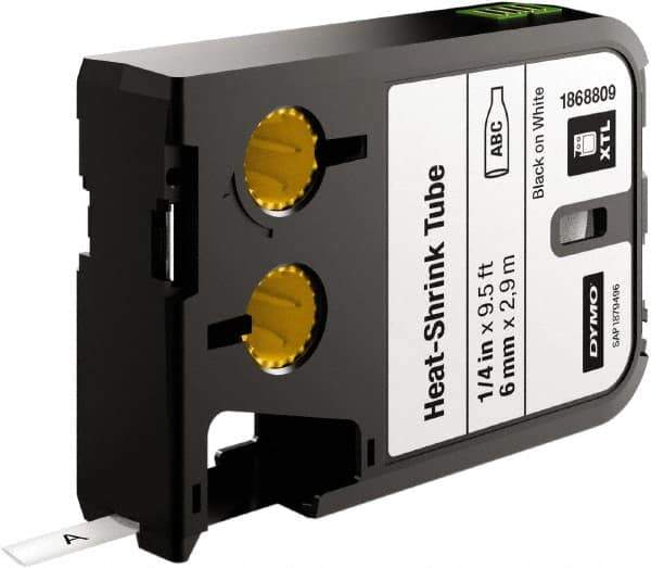 Dymo - 97" Long, 3:1, Polyolefin Heat Shrink Electrical Tubing - White - Apex Tool & Supply