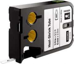 Dymo - 97" Long, 3:1, Polyolefin Heat Shrink Electrical Tubing - White - Apex Tool & Supply