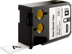 Dymo - 97" Long, 3:1, Polyolefin Heat Shrink Electrical Tubing - White - Apex Tool & Supply