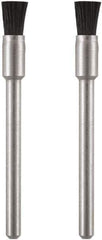 Dremel - 1/8" Brush Diam, Flat Faced, End Brush - 1/8" Diam Steel Shank, 15,000 Max RPM - Apex Tool & Supply