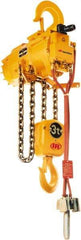 Ingersoll-Rand - 13,200 Lb Load Limit, 10' Max Height Air Chain Hoist - 70 SCFM at 90 PSI, 3.5 FPM Lift Speed, 36.2" Min Headroom, Pendant Control - Apex Tool & Supply