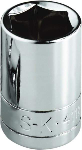 SK - 1-1/16", 1/2" Drive, Standard Hand Socket - 6 Points, Steel, Chrome Finish - Apex Tool & Supply